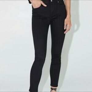 Zara Woman Premium Collection Black Skinny Jeans Denim Stretch High Rise US 6